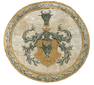 Coat-of-arms of the House of Pernstein, Horní no. 154, frescos