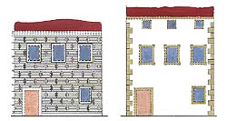 Dlouhá čp. 31, renesanční a raně barokní fáze I podle sondážních nálezů , zdroj: Arteco B.M. s.r.o., autor: J. Bloch, J. Novotný, P. Lengál, 2002 