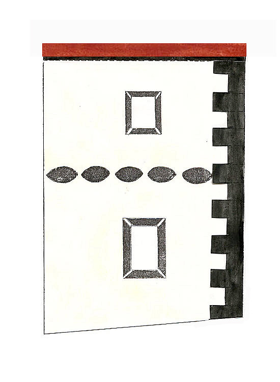 Horní čp. 157, jihovýchodní nároží, středověká fáze II , zdroj: Arteco B.M. s.r.o., autor: J. Bloch, 1999