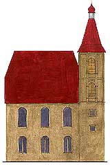 Latrán čp. 6, renesanční fáze na základě sondážních nálezů a vedut , zdroj: Arteco B.M. s.r.o., autor: J. Bloch, J. Novotný P. Lengál, 2001 