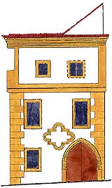 Panská č.p.20, barokní barevný rozvrh podle nálezů, fáze II, zdroj: Arteco B.M.s.r.o., autor: J. Bloch, J. Novotný, P. Lengál, 2002 