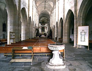 Kloster Zlatá Koruna, Ansicht des Hauptschiffs der Kirche Kloster Zlatá Koruna, Ansicht des Hauptschiffs der Kirche