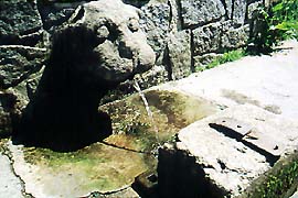 Fountain Lvíček in the Deer Gardens in Český Krumlov 