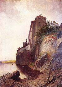 Václav Jansa, Jesuit college in Český Krumlov, oil 
