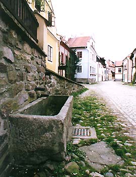 Fountain on Parkán Street in Český Krumlov 
