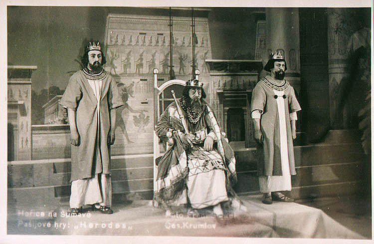 Hořice na Šumavě, Passion Plays, performance in Czech language after 1945, Herodes, photo by František Seidel