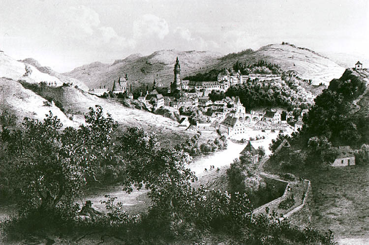 A. Haunn, View onto Český Krumlov, beginning of 19th century