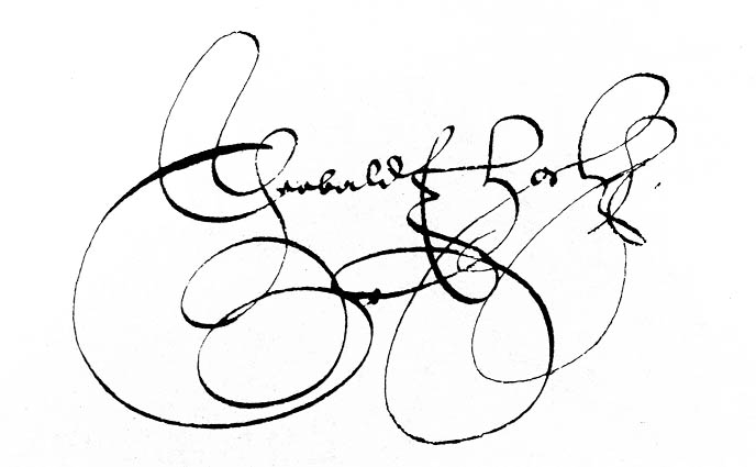 Theobald Hock from Zweibrucken, signature