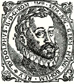 Rudolf II. von Habsburg, woodcut, 1612 