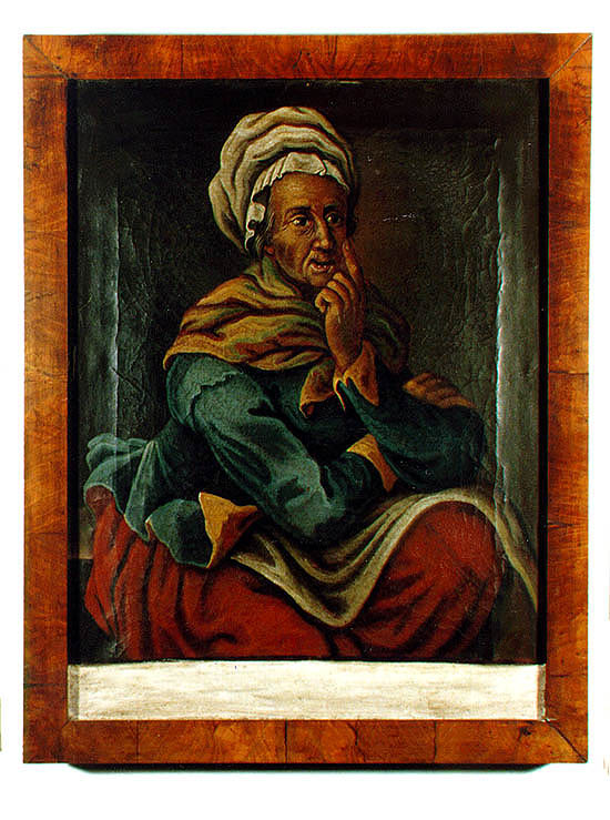 Český Krumlov - Portrét hrobníkovy ženy, rok 1700, sbírkový fond Okresního vlastivědného muzea v Českém Krumlově