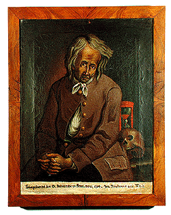 Český Krumlov - portrait of grave-digger, 1700, collection of Regional Museum of National History in Český Krumlov Český Krumlov - portrait of grave-digger, 1700, collection of Regional Museum of National History in Český Krumlov