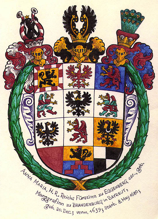 Wappen der Anna Maria von Eggenberg