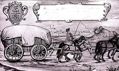 Formanský vůz, kresba z roku 1619 