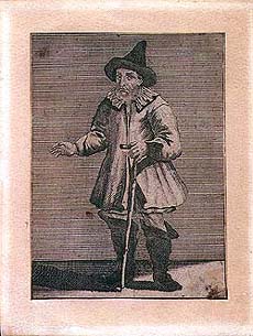 Johann Valentin Petzold, portrét v hereckém kostýmu 