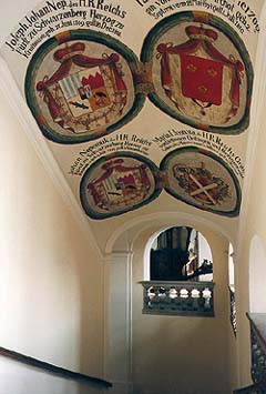 Allianzwappen: des Joseph Johann zu Schwarzenberg, Johann Nepomuk zu Schwarzenberg und der Maria Eleonora zu Schwarzenberg 