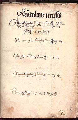 Václav Albín von Helfenburk, seine Handschrift und Unterschrift 