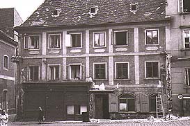 Kájovská č. p. 54, Krčínův dům bez odkrytých renesančních maleb, historické foto 