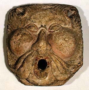 Gargoyle from fountain, water spouter, collection of Regional Museum of National History in Český Krumlov 