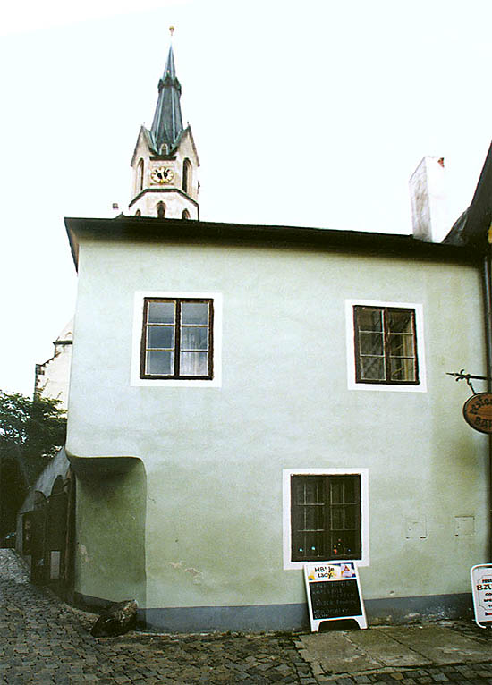 Kostelní Nr. 164, Ansicht von der Kájovská-Gasse (Gojauer Gasse) 