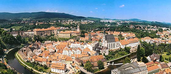 Panoramic view onto Český Krumlov (aerial) Panoramic view onto Český Krumlov (aerial)