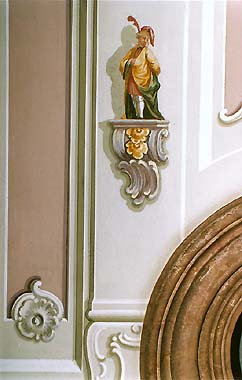 Zámek Červený Dvůr, rokokový sál s výmalbou Františka Jakuba Prokyše, rok 1757, detail Zámek Červený Dvůr, rokokový sál s výmalbou Františka Jakuba Prokyše, rok 1757, detail