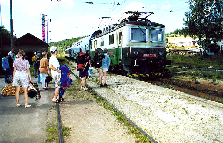 Electric railways Pond - Lipno, train at  the station