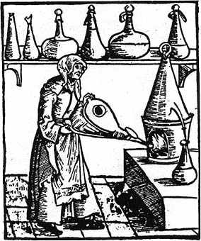 Blick in die mittelalterliche Apotheke, nach 1350 