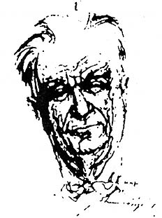 Johannes Urzidil, drawing by Max Kreibich, 1970 