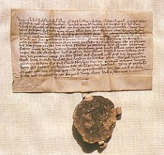 Urkunde des Krumauer Stadtrates aus dem Jahre 1336 