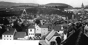 Overall view at former Frička´s yard from East, round 1900, SOkA, photo: J.Seidel 