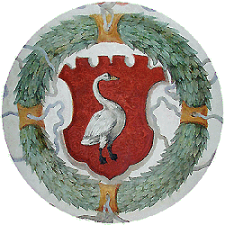 Schloss Český Krumlov, Wappengang, Wappen der Herren von Schwanberg, Foto: Lubor Mrázek 