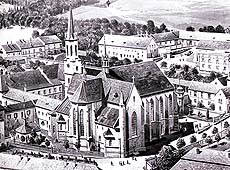 Vyšší Brod, historical layout map of the monastery 