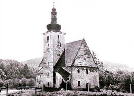 Cetviny, church, historical photo 