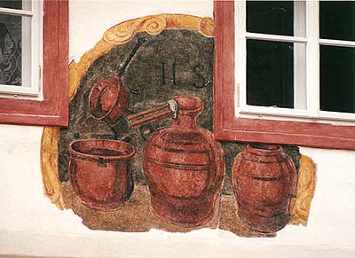 Kájovská no.  68, frescos on the facade 