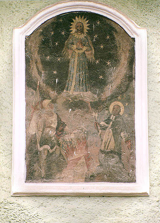Parkán Nr.  107, Freske an der Fassade