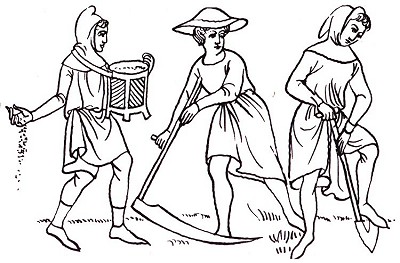 The medieval miniatury showing field work, source: Toulky českou minulostí II, Petr Hora, 1991, ISBN - 80 - 208 - 0111 - 1 The medieval miniatury showing field work, source: Toulky českou minulostí II, Petr Hora, 1991, ISBN - 80 - 208 - 0111 - 1
