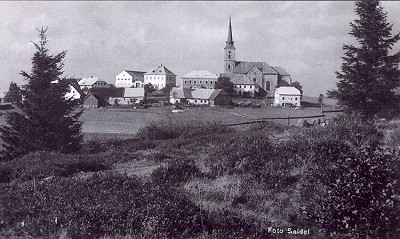 Kapličky, historical by photo Josef Seidel, source: Erinnerung an Kapellen im Böhmerwald, Hubert Hehenberger, 1998 