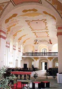 Church of Pilgrimage in Svatý Kámen, church interior  
