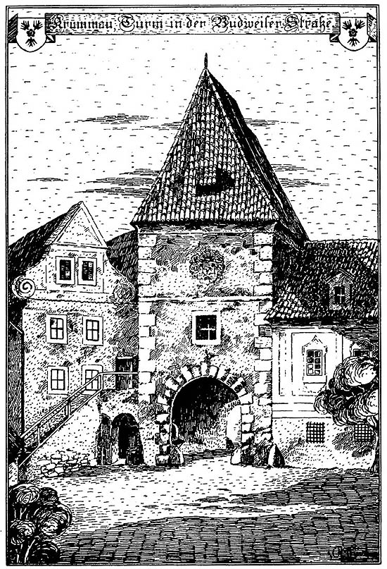 Latránská brána (Latráner Tor), Rudolf Thür, Zeichnung aus den Jahren 1914 - 1916