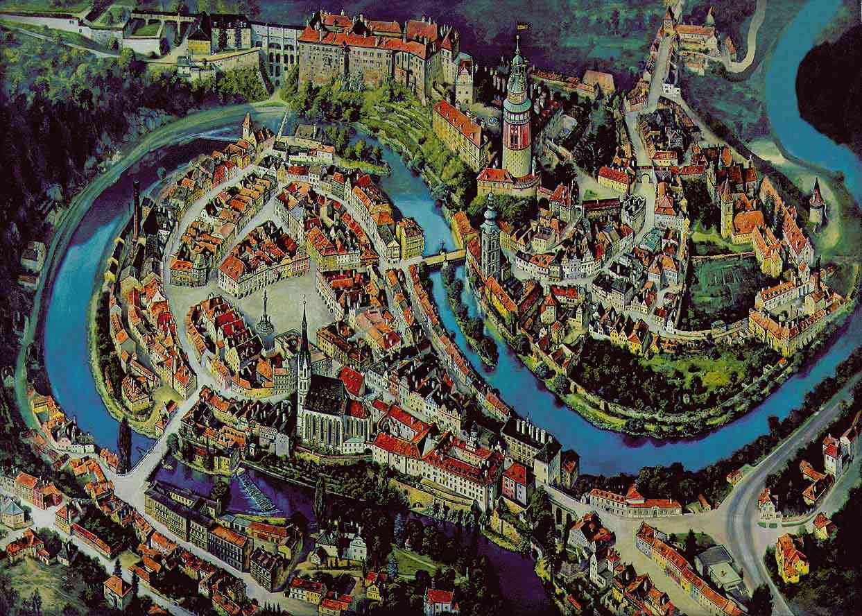 Sensitive Karte der Stadt Český Krumlov
