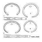 Hořice na Šumavě. Simple bracelets with carved ornaments. The Český Krumlov Local History and Geography Museum. Hořice na Šumavě. Simple bracelets with carved ornaments. The Český Krumlov Local History and Geography Museum.