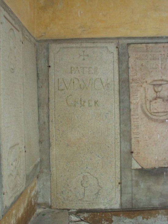 Tombstone of Father Ludovik Čížek, foto: Jiří Bláha